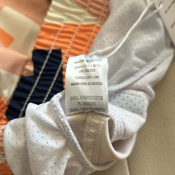 NWT SVRN Code Swim Trunks Mens XL Orange Blue Geo Sovereign Board Shorts - Picture 8 of 8